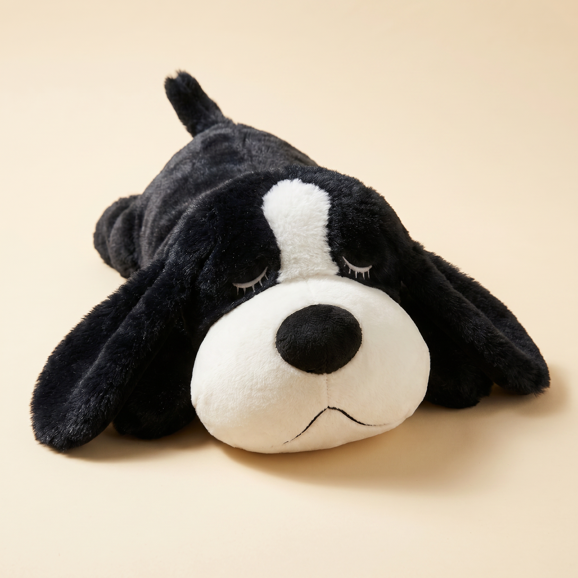 Heartbeat & Warmth Comfort Dog Toy — Black & White